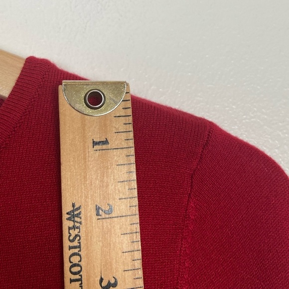 Chico's Sweater Top Size 0 US Small Red Long Sleeve Back Zipper Crewneck - Picture 5 of 8